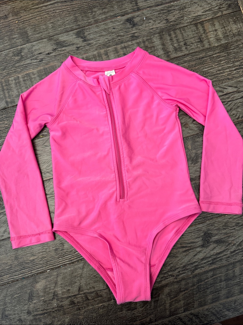 Kate Quinn Hot Pink Long Sleeve Rashguard Swimsuit